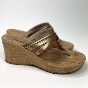 Clark’s Women’s Cork Wedge Sandals